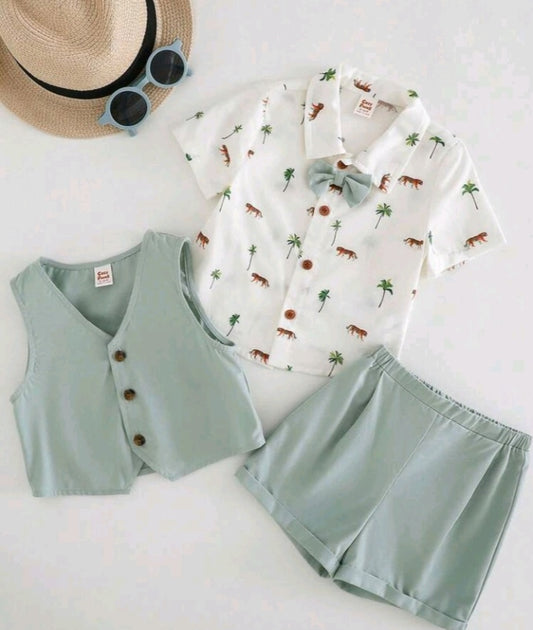 Conjunto Safari de 3 Piezas para Bebé🐆🦁