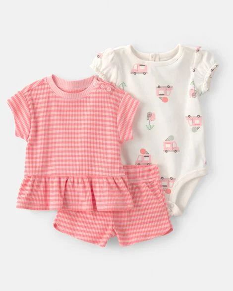 Baby Girl 3pcs / Carter's /carrito rosado