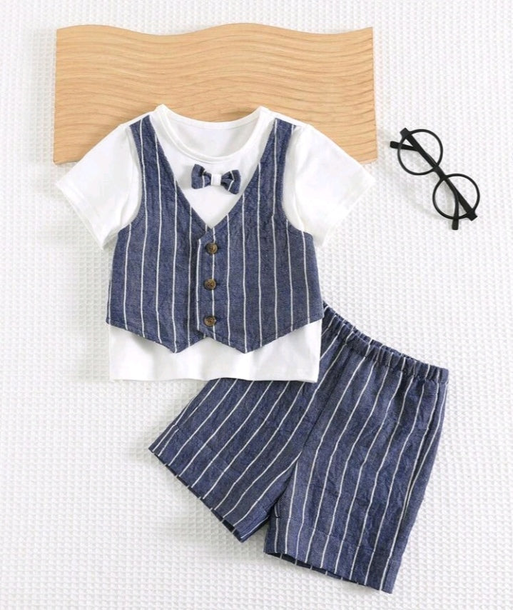 Conjunto Formal Rayas para Bebé Niño
