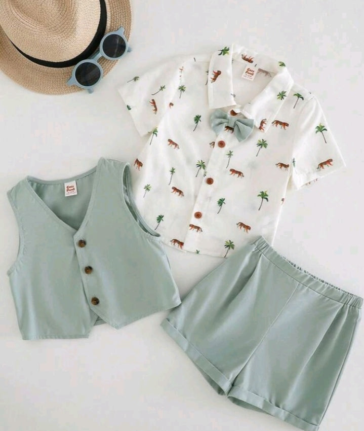 Conjunto Safari de 3 Piezas para Bebé🐆🦁